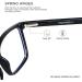 ANDWOOD AR002 Black Blue Light Blocking Glasses | Large Frame Anti Blue Ray Computer Filter for Men and Women | Lightweight Bluelight Blocker with Anti-blue Light Lens - Buy Online on GoSupps.com