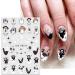 JMEOWIO 9 Sheets Halloween Nail Art Stickers Decals Self-Adhesive Cute Ghost Flower Star Nail Supplies Nail Art Design Decoration Accessories - Buy Online on GoSupps.com