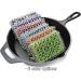 Cast Iron Cleaner Scrubbing Pad - Upgraded Chainmail Scrubber for Skillet, Pan, Oven - Multipurpose Grill Brush and Scraper for Home Kitchen and Camping - Green - Buy Online on GoSupps.com
