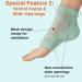 Chiroplax Vented Moisturizing Heel Socks - 2 Pairs (Mint) | Gel Lining Spa Sleeve Toeless Socks for Dry Cracked Heels - Buy Online on GoSupps.com