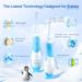 SEAGO Toddler Electric Toothbrush - Smart Timer & Suction Base for Ages 0-3 4 Replacement Brushheads (Blue-C) - International Shipping Available - Buy Online on GoSupps.com