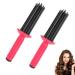 Curling Roll Comb 17 Teeth Curling Wand Portable Anti slip Curling Wand Professional Curly Hair Styling Tools For Hair Salon Home 2 Pack