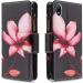 Miago 9 Card Slots Leather Cover for Huawei Y5 2019 - Colorful Zip Flip Wallet Case PU Leather Pocket Protective Cover Pink Flower Design - Buy Online on GoSupps.com