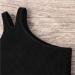 Girls Dance Tank Top One Shoulder Racerback Tie Dye Crop Sleeveless Black Bra Top - Size 5-6 Years - Buy Online on GoSupps.com