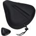 Zacro Bike Seat Cushion - Gel Padded Bicycle Saddle Cover for Men & Womens Comfort, Compatible with Peloton, Stationary Exercise or Cruiser Bicycle Seats Wide black