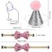 Pet Birthday Hat Dog Cat Cone Hat with Bow Tie Collar Party Costume Adjustable Sequin Headwear Set for Cute Puppy Kitty 2pcs - Buy Online on GoSupps.com