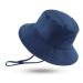 XIAOHAWANG Baby Boy Sun Hat Infant Toddler Dinosaur Bucket Hats Summer Baby Boys Beach Caps 1-2 Years Navy