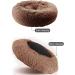 Indoor Cat Bed 24 Inch Round Donut, Washable & Fluffy, Self-Warming Pet Bed for Small Dogs & Kittens - Non-Slip, Brown Color - Buy Online on GoSupps.com