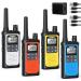 Walkie Talkies for Adults Long Rang NOAA Weather Alert Rechargeable Walkie Talkies 2 Way Radio 22 FRS Channel with 1800mAh Li-ion Battery Charger USB-C Cable Outdoor Cruises Camping 4 Pack
