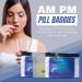 Reusable Pill Baggies | AM PM Pill Organizer with Day Labels | Travel-Friendly 4x3 Inch Medicine Pouches - Buy Online on GoSupps.com