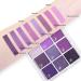 Premium 9 Color Eyeshadow Palette - Glitter & Matte Waterproof Makeup in Purple Pink Lavender | Highly Pigmented Shimmer Sparkling Party Ready - Buy Online on GoSupps.com