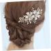 Beaupretty Gold Hair Accessories Flowers wedding hair Bridal Side Wedding Headpiece Leaf Headpiece Rhinestones Hair bridal hair gold flower Wedding wedding flowers prom bride metal Comb - Buy Online on GoSupps.com