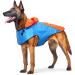 Dog Raincoat Dog Rain Jacket,Coat 100% Waterproof Dog Rain Coats,Jacket,Poncho for Small,Medium,Large Dogs. Reflective Orange Safety Hunting Dog Vest Multi Purpose Raincoats. Keep Dog Dry and Safety. Orange-Blue Large