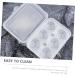 Mikikit Serving Tray Box Pressure-proof Egg Carton Desk Dispenser Egg Storage Case Fridge Egg Tray Household Travel Rack White 24X14CM - Buy Online on GoSupps.com