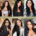 PORSMEER Long Black Wavy Curl Wigs for Women Middle Part Fluffy Curly Black Wig Natural Looking Synthetic Heat Resistant Fiber Wigs Hair Replacement Wigs for Daily Party Use Wig (Black) - Buy Online on GoSupps.com