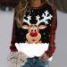 Women's Christmas Snowman Penguin Sweatshirt | Cute O-Neck Raglan Top | Comfy Xmas Jumper | Winter Long Sleeve Sweater (Black, Size L) - Buy Online on GoSupps.com