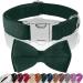 Asvin dog collar velvety with removable dog fly soft and comfortable dog collar multi -color velvety dog collar for weddings birthdays parties etc. XL green