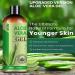 Organic Aloe Vera Gel with 100% Pure Aloe from Freshly Cut Aloe - Aloe Vera After Sun for Face Body Hair Sunburn After Sun Scars - absorbs rapidly with No sticky residue - 200 ml / 7 fl oz - Buy Online on GoSupps.com