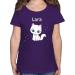 Gift with name personalized by Shirtracer - T-Shirt Girls - Cute Cat Cats Cat Motif Cat Cats 11 Purple 152