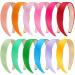 SIQUK 12 pieces satin hair tires headbands satin hair ripe slide -resistant frontal ligaments colorful headband for women and girls 12 colors candy color