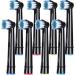 Toothbrush Replacement Heads - 8 Pack Compatible with Oral B & Braun | Black Brush Heads for Optimal Oral Care - Buy Online on GoSupps.com