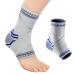 Milaiun ankle bandage 1 pair of ankle bandage with Velcro fastener for women men foot bandage ankle support for sports protecting arthritis plantar fascititis (m blue) blue M