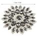 Crystal Glass Rhinestones Decoration Crystal Rhinestones Chain Crystal Flower Buttons Brooches for Clothes Shoe Bag(Gray Silver Base) - Buy Online on GoSupps.com