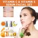 Vitamin C & Vitamin E Serum Facial Set Morning C and Night E Skincare Gift Set Anti-Wrinkle Tighten Skincare Set with Vitamin C & Collagen Serum (Day Use) Retinol & Vitamin E Serum(Night Use) - Buy Online on GoSupps.com