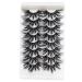 TEESTOU False Eyelashes 25MM Mink Lashes Strip Long Big Thick Fake Eyelashes Wispy Fluffy Halloween Eyelashes Pack 8 Pairs 25mm Wispy
