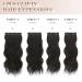 Feshfen Clip-In Extensions - 4PCs 50cm Synthetic Wavy Hair Extensions for Women - Natural Black 180g - Buy Online on GoSupps.com