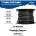 Emma Kites 100% UHMWPE Braided Cord 3/16 x 100Ft Black - Heavy Duty Abrasion Resist Utility Cord for Kitesurfing, Rigging, Spearfishing - 5500Lbs Spool - Buy Online on GoSupps.com