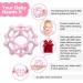 Sensory Silicone Teether Ball for Babies | Easy to Hold Stress Relief Toy | Pink Molar Teething Ball for 0+ Months - Buy Online on GoSupps.com