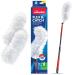 Vileda Flex & Catch Duster | Heavy Duty Dusting Kit with 3 Disposable Duster Refills | Extendable 3 Ft Handle with Stay-On Duster Hook | Traps 3X More Dust Than Feather Dusters Dusting Kit + 3 Duster Refills