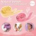 Heatless Overnight Curling Rod Set - 70 Soft Velour Hair Rollers for Long Beautiful Curls | Sleep-in Lazy Curlers in Champagne & Pink - Buy Online on GoSupps.com
