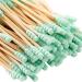 FSSTUD 200 Pcs Double Head Cotton Swabs Spiral Cotton Heads Ear Cleaning Cotton Buds Makeup Remover Swabs Cotton Tips for Cosmetics Green