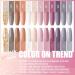 Gellen Dip Powder Nail Set - 12 Pcs Nude Grays Glitters Fall Winter Colors - Starter Kit for French Nail Art - No Lamp Needed - Buy Online on GoSupps.com
