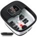 HOSPAN Collapsible Foot Spa with Heat Bubble Red Light and Temperature Control Foot Bath Massager with 8 Shiatsu Massage Rollers Pedicure Foot Spa for Relaxation and Stress Relief Black