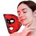 Red Light Therapy for Face and Neck Infrared LED Lamp Face Mask Belt Red Yellow Blue etc. 7 colors Light Therapy Device Skin Care Facial Treatment Mask Skincare Tool Black