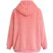 Hanxiulin Oversized Plush Jacket for Women | Warm Fleece Lined Cardigan & Transition Trench Coat | Premium Outdoor Fur Coat in XL Pink - Buy Online on GoSupps.com
