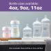 Philips AVENT Natural Baby Bottle with Natural Response Nipple Clear 11oz 4pk - 4 Pack Clear - Buy Online on GoSupps.com