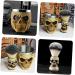Buy Abaodam Portable Razor Brush Set - Skeleton Head Beard Razor & Makeup Brush Holder for Ultimate Men's Grooming - Buy Online on GoSupps.com