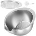 Rice Strainer 304 Stainless Steel Rice Washer Strainer Bowl 2 in 1 Rice Washer with Side Drainer Sturdy Enduring Rice Strainer for Cleaning Fruits Vegetables Beans CA(1 Silver) 1 Silver