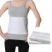 S SIWEI 2 Pack Abdominal Binder Post Surgery Stomach Compression for Men and Women Postpartum Tummy Tuck Belt Belly Band Stomach Wrap High Elasticity Breathable - (30 - 45) 3 PANEL - 9 (2 Pack) 30-45 WHITE