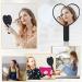 2-Piece Heart-Shaped Handheld Makeup Mirrors - Mini Cosmetic Mirrors for Women & Girls - Perfect Valentine's Day Gift - Black & White - Buy Online on GoSupps.com