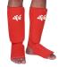4Fit Shin Instep Protectors, Guards Pads Boxing, MMA, Muay Thai Red Medium