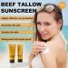 2pcs Beef Tallow Sunscreen with Zinc Oxide Reef Safe Sunscreen SPF 50 Non-Greasy Beef Tallow Sunscree Natural Organic Formula for Body Facial Women and Men(85g/count) - Buy Online on GoSupps.com