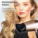 Carmen C80020 Noir Travel Hair Dryer - 1200W Black/Rose Gold with Concentrator Nozzle & Travel Bag - Buy Online on GoSupps.com