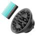 Collapsible Hair Diffuser for Curly Hair Universal Hair Diffuser Attachment for Hair Dryer Adjustable from 1.65 inch to 3.14 inch Blow Hair Dryer Diffuser for Long Thick Natural Wavy Hair