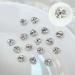 FEIlei 10Pcs Flatback Glass Nails Rhinestones Nail Art Decoration Manicure Accessory