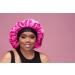 TGIN Slip Free Satin Bonnet 3 Pack - Women's Protective Hair Cover for Wavy, Natural, Curly Hair - Pink Black Leopard Print - Buy Online on GoSupps.com